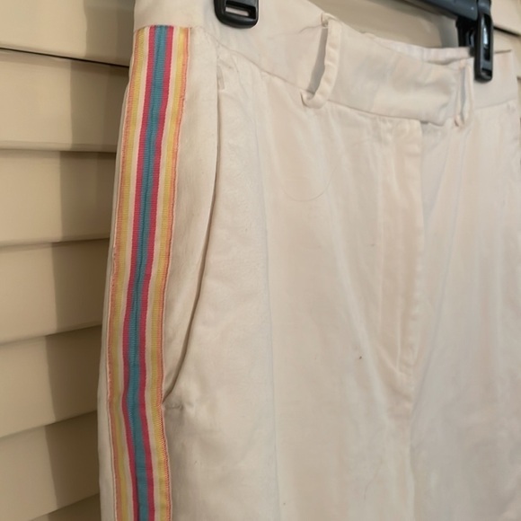 Lilly Pulitzer White Multicolored Side Striped Pants - Picture 3 of 10